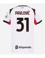 AC Milan Strahinja Pavlovic #31 Bortedrakt Dame 2025-26 Korte ermer